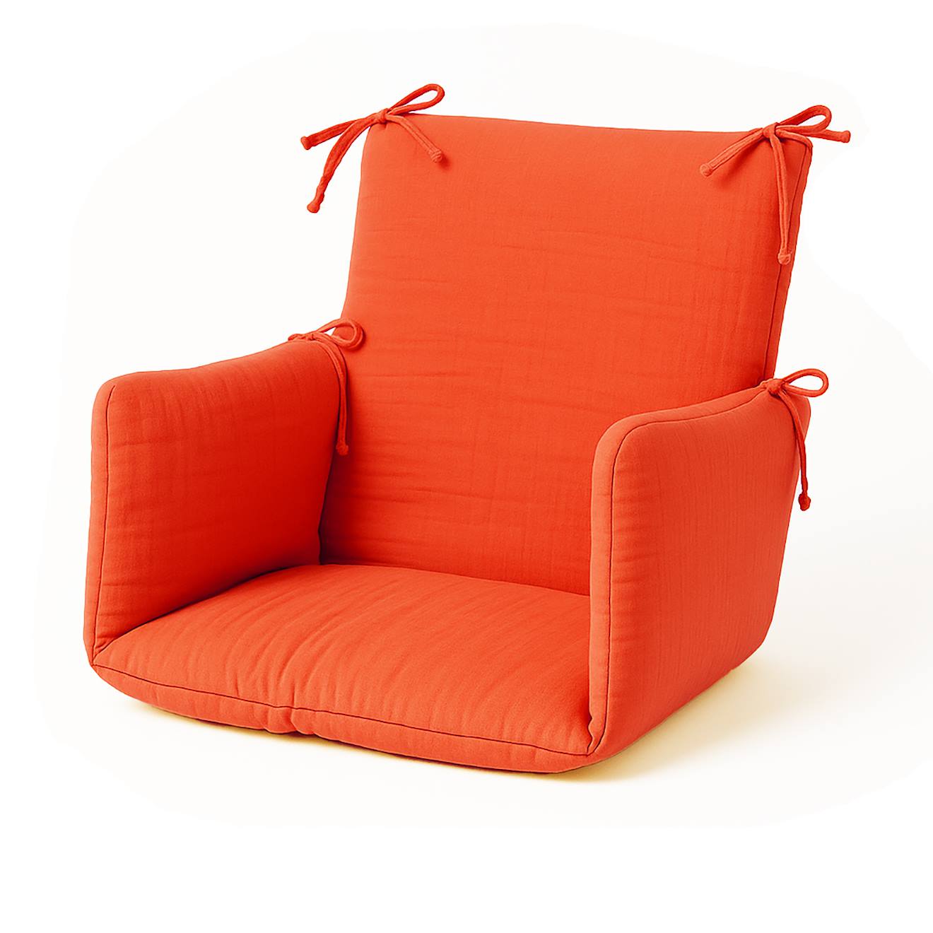 Coussin De Chaise Haute En Coton Bio Fraise