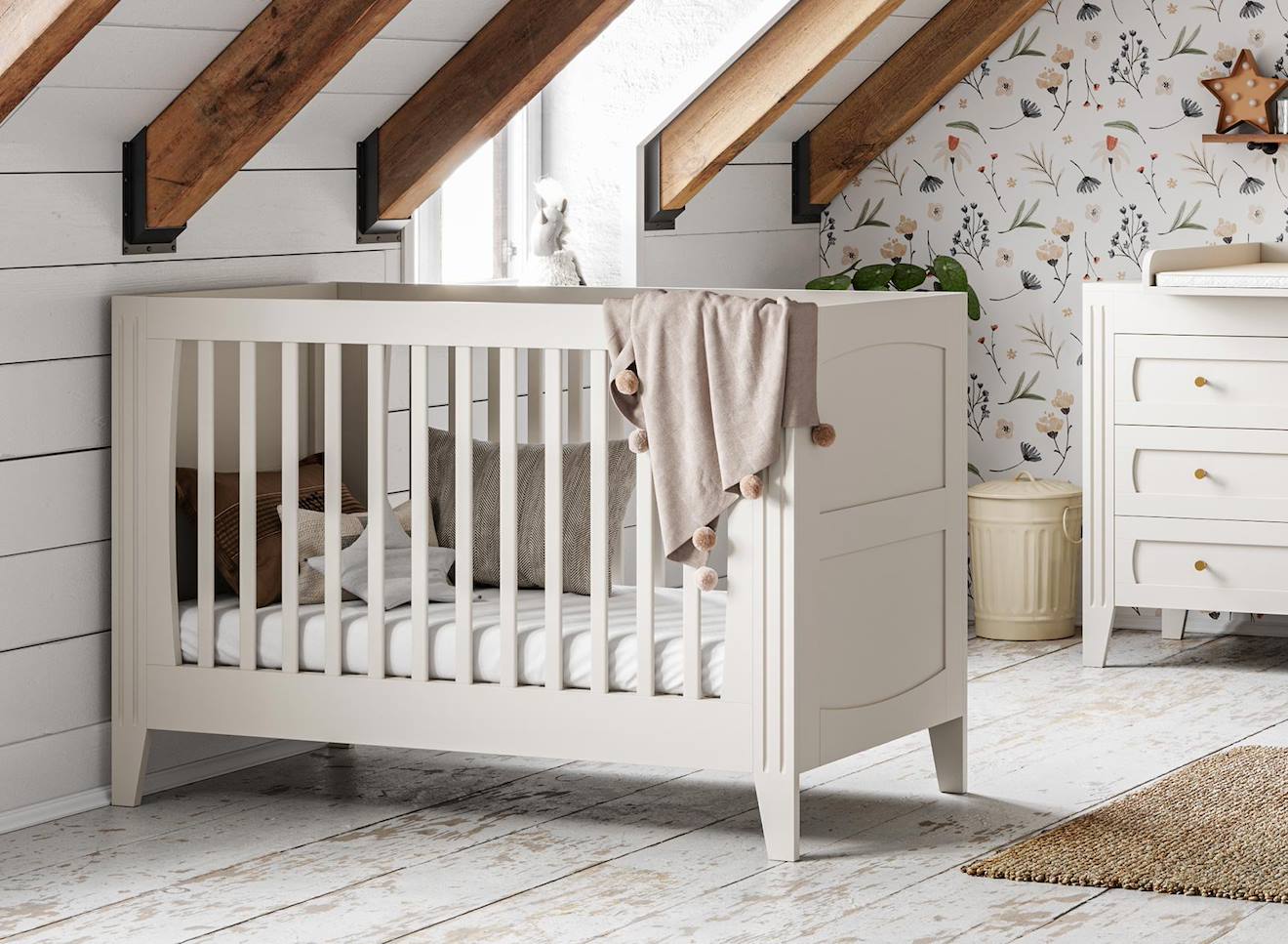 Lit Bébé Évolutif Milenne Blanc