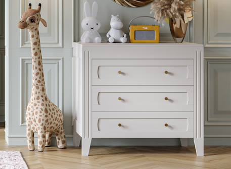Nateo Concept - Commode 3 Tiroirs Milenne Blanc