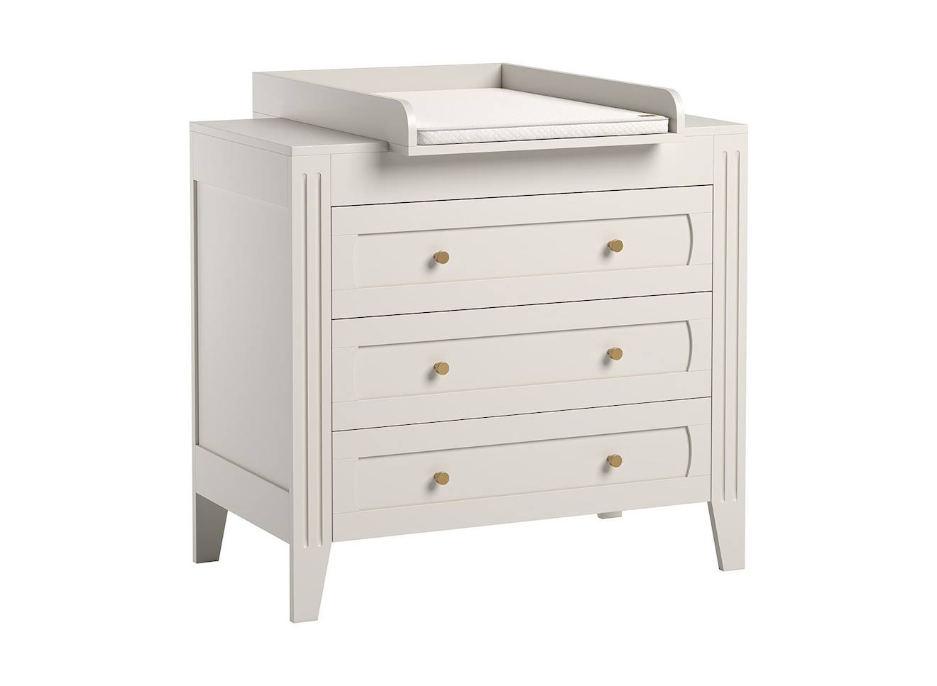 Commode 3 Tiroirs Milenne Blanc (Nateo Concept) - Image 2