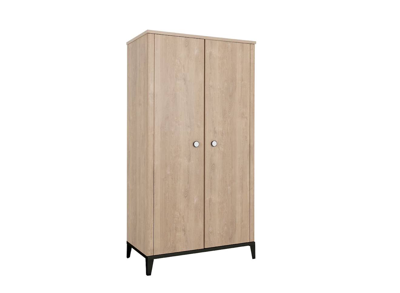 Armoire 2 Portes Elliot Ardoise & Chêne