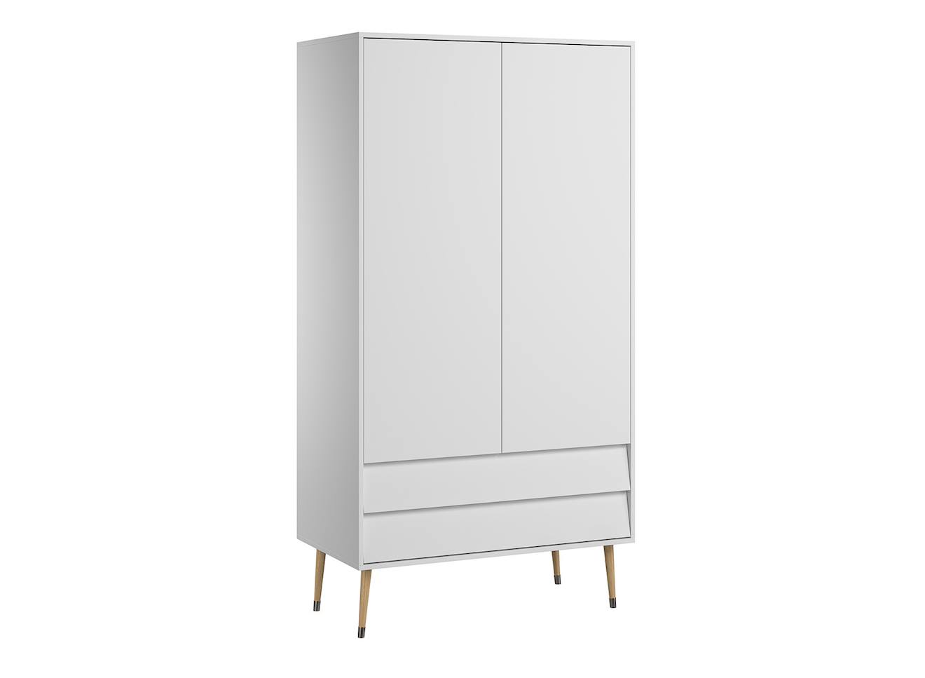 Armoire 2 Portes 2 Tiroirs Bosque Blanc