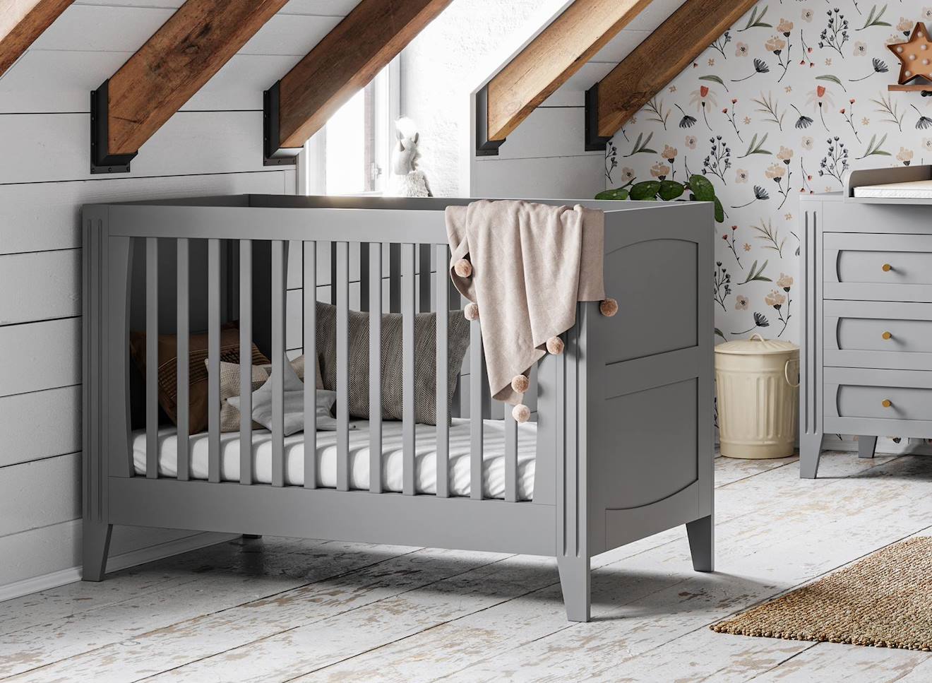 Lit Bébé Évolutif Milenne Gris