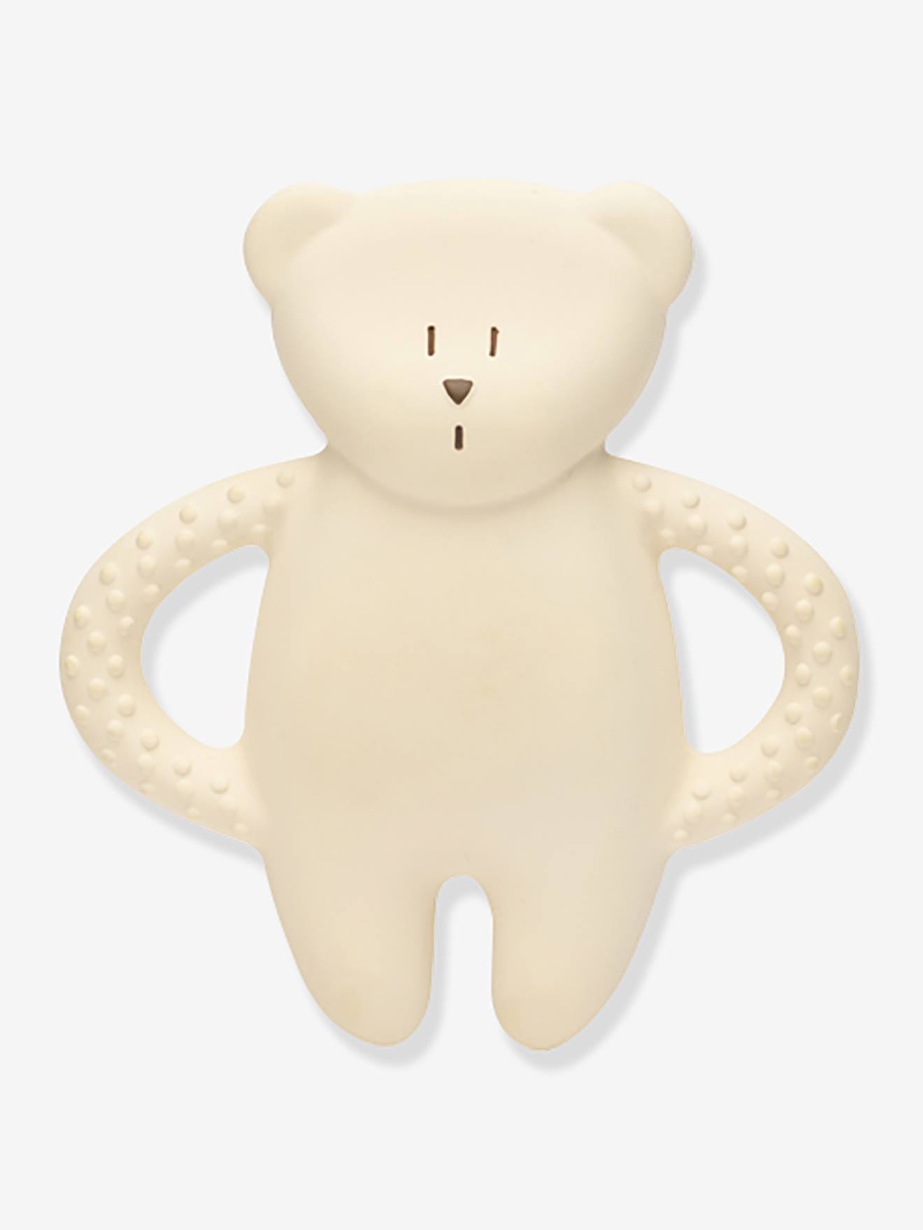 Ourson de dentition en caoutchouc naturel blanc