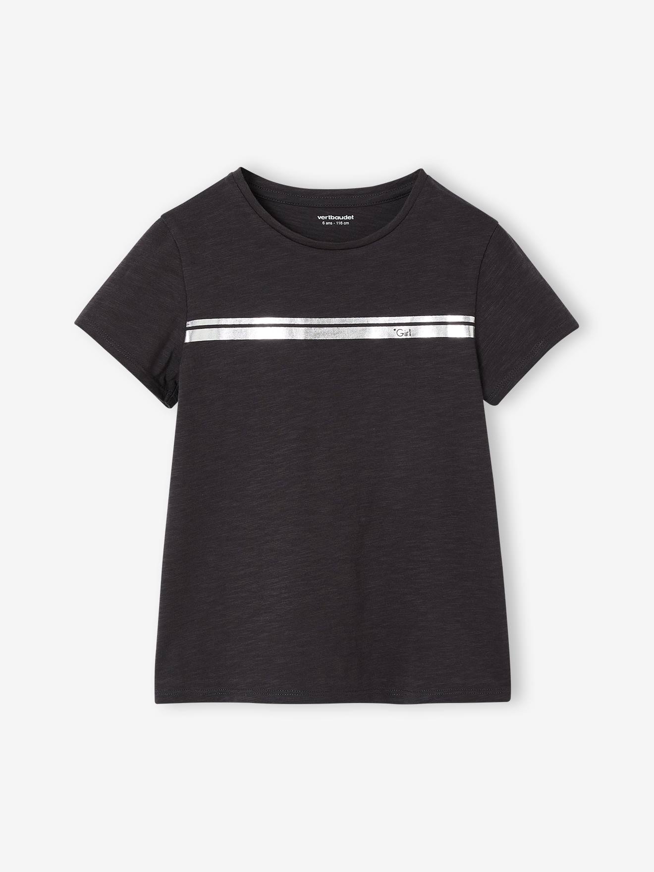 T-shirt de sport Basics fille rayures irises places anthracite 3 €