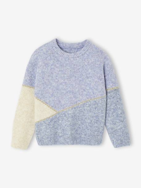 Pull fille colorblock   - vertbaudet enfant