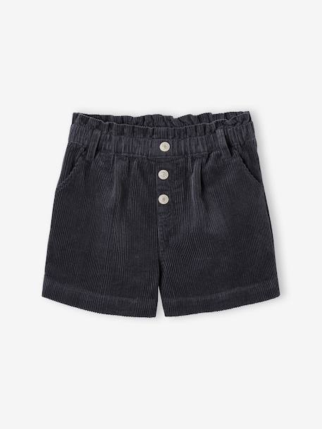 Fille-Short en velours forme paperbag fille