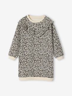 -Robe en molleton à volant fille
