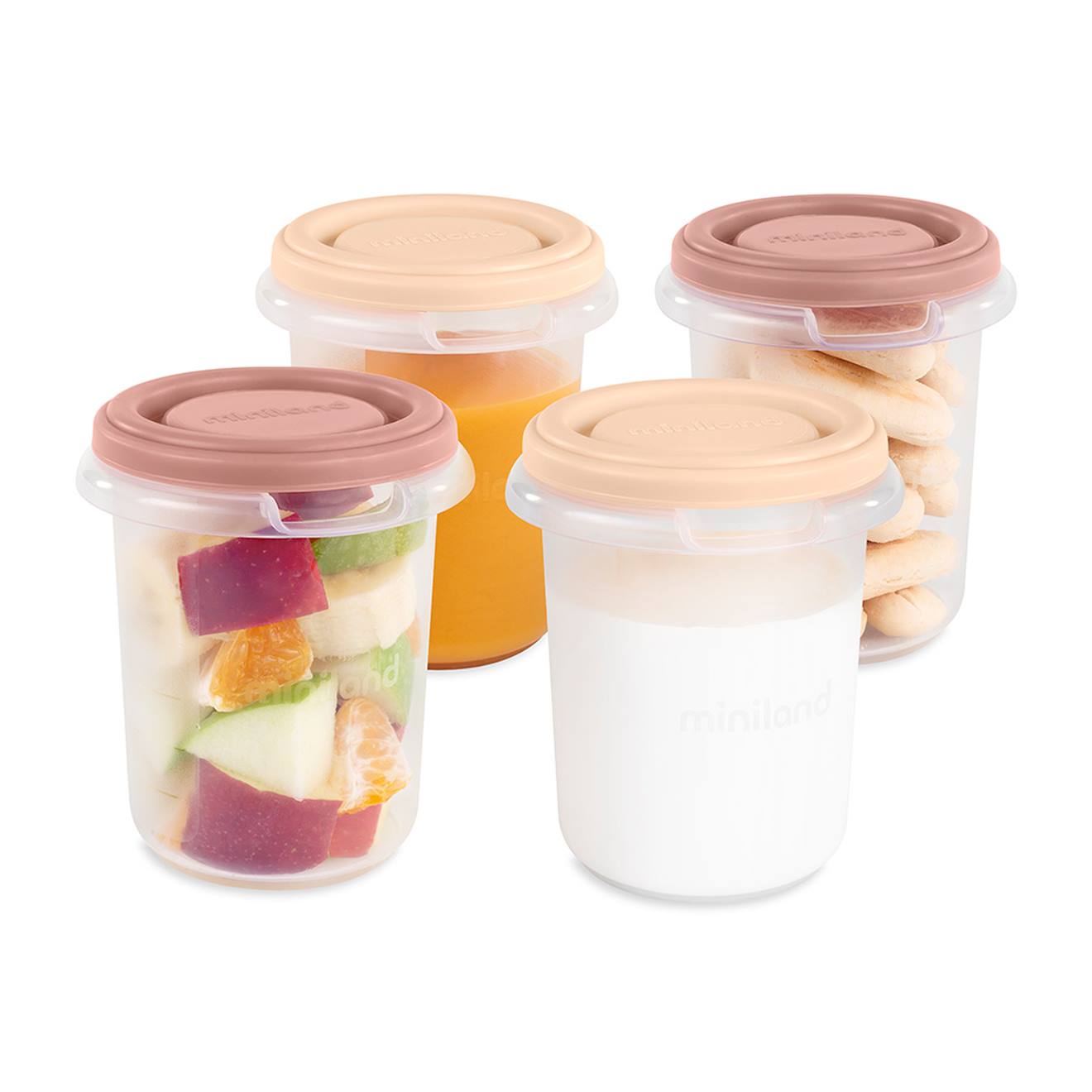 Set De 4 Hermétiques De 250ml Valencia Orange