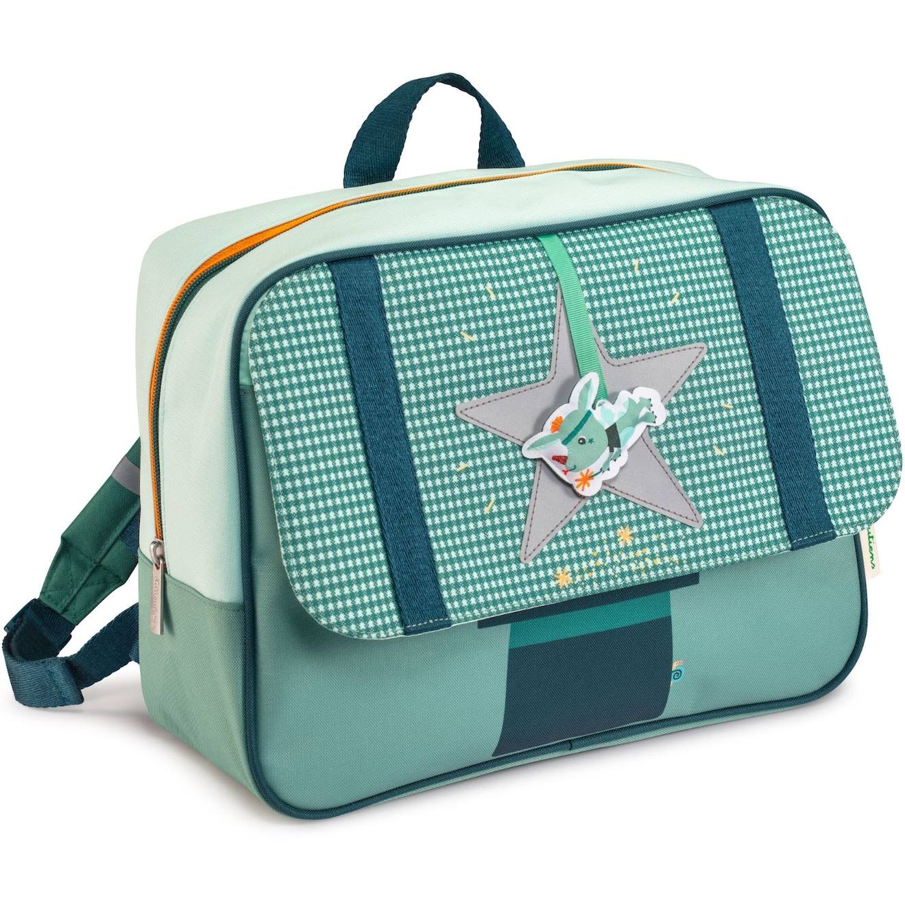 Cartable Maternelle Magic Joe Bleu-vert, Gris, Orange