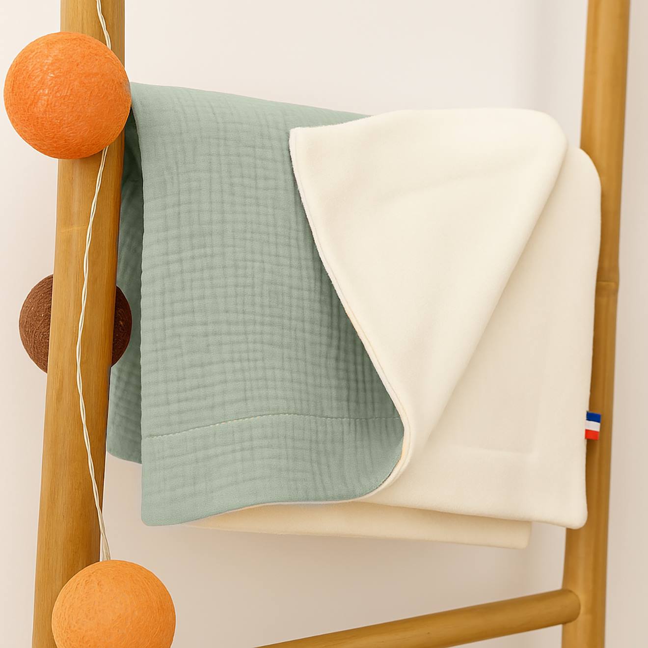 Couverture Polaire En Coton Bio Vert (Papate) - Image 2