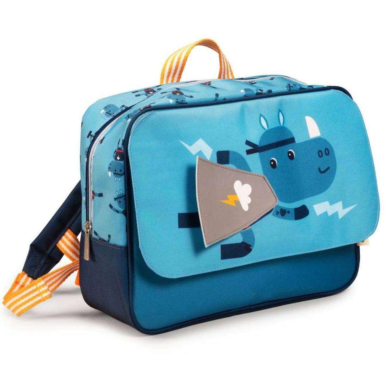 Cartable Maternelle Super Marius Bleu, Gris, Orange