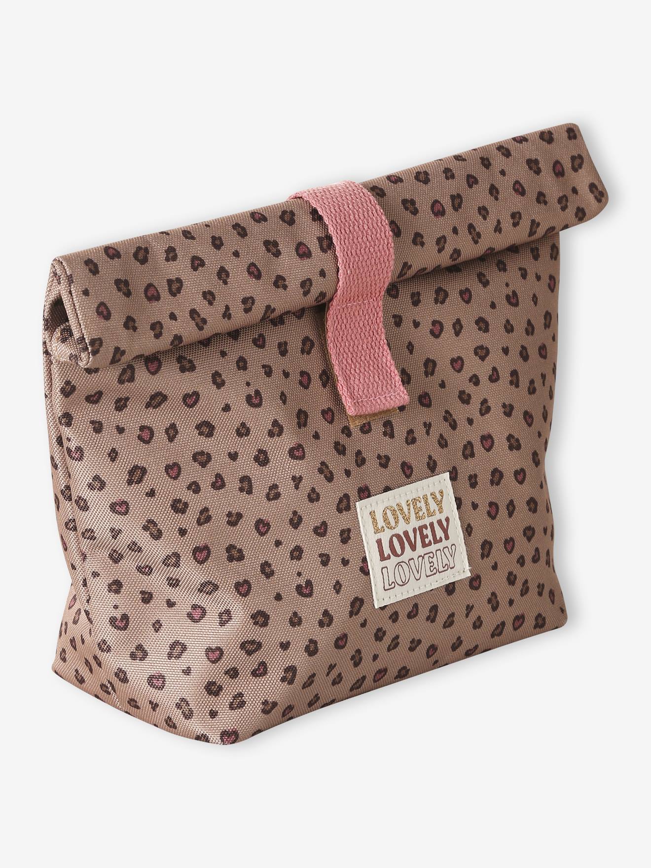 Sac à goûter imprimé léopard beige