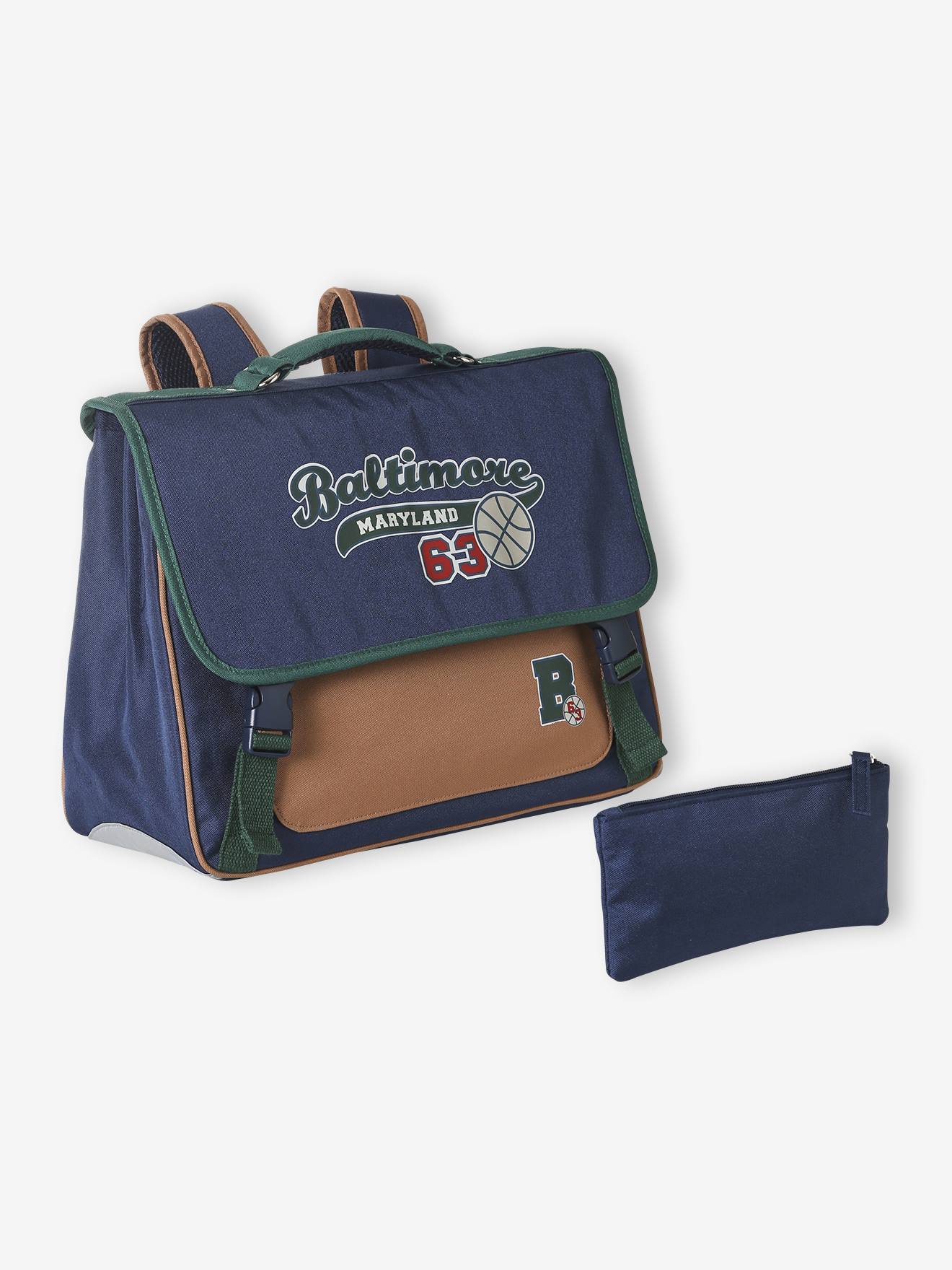 Cartable + trousse Baltimore garçon marine