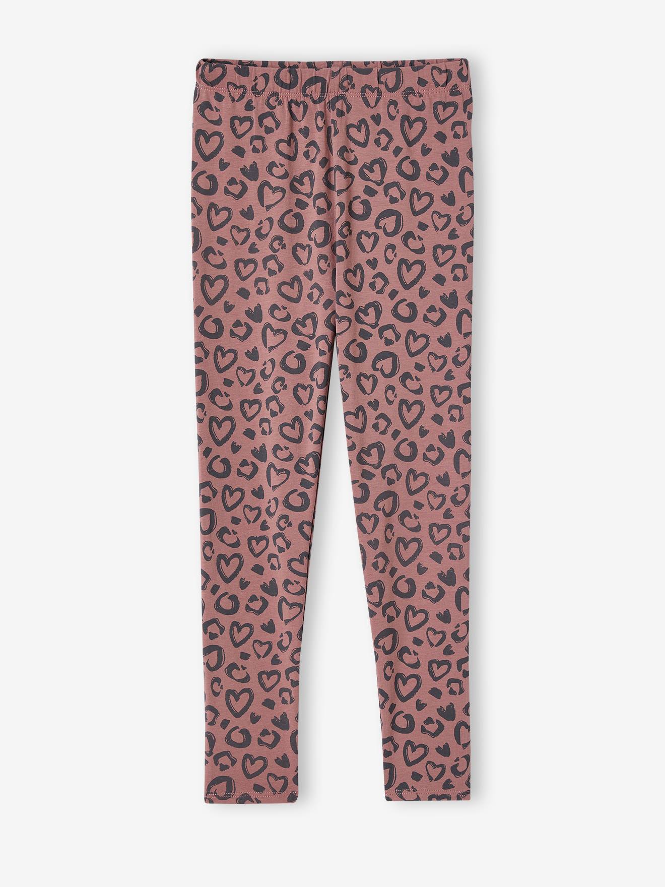 Legging fille imprimé bois de rose