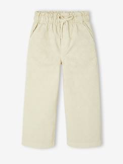 -Pantalon fille large plumetis