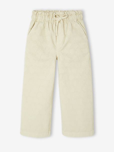 Pantalon fille large plumetis  - vertbaudet enfant