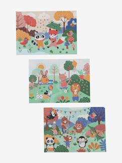 Jouet-3 puzzles évolutifs 12 à 36 pièces en carton Les animaux joyeux