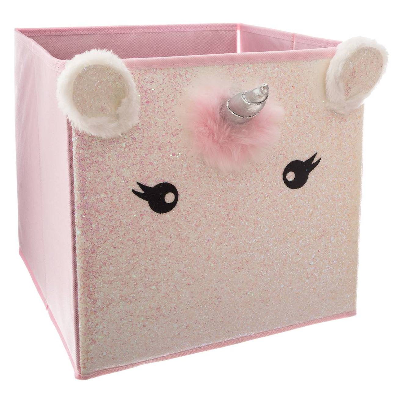 Bac De Rangement Enfant - Licorne Rose
