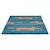 Tapis enfant fait à la main en laine mr fox Bleu+Vert 3 - vertbaudet enfant 