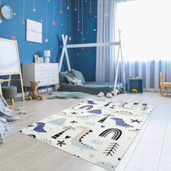 Linge de maison et décoration-Tapis enfant tissé motif animaux dino