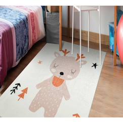 Linge de maison et décoration-Tapis enfant tissé motif animaux renne