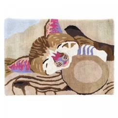 Linge de maison et décoration-Décoration-Tapis enfant  en laine motif animaux chat