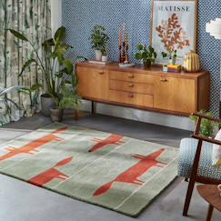 Linge de maison et décoration-Décoration-Tapis enfant fait à la main en laine mr fox