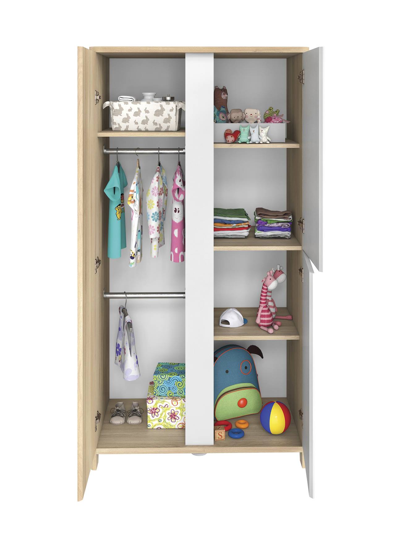 Armoire 3 Portes Sacha Chêne Du Bocage (Galipette) - Image 2