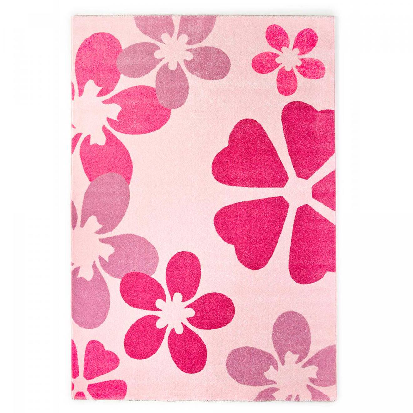 Tapis Enfant Tissé Blume Rose