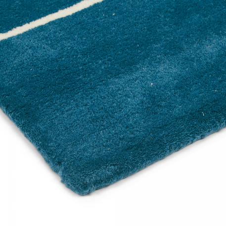 Tapis enfant fait à la main en laine mr fox Bleu+Vert 4 - vertbaudet enfant 