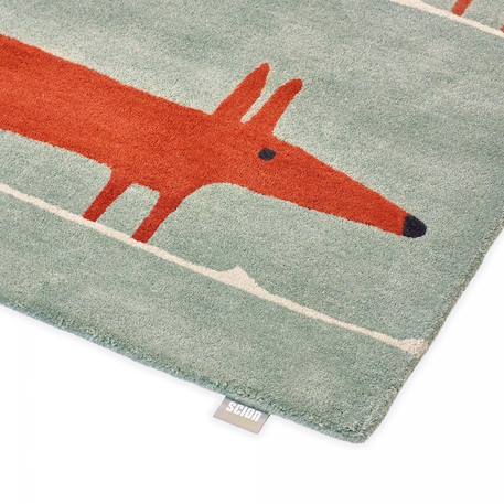 Tapis enfant fait à la main en laine mr fox Bleu+Vert 12 - vertbaudet enfant 