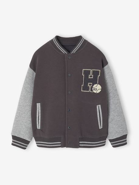 Garçon-Sweat garçon molleton style teddy badge en bouclettes.