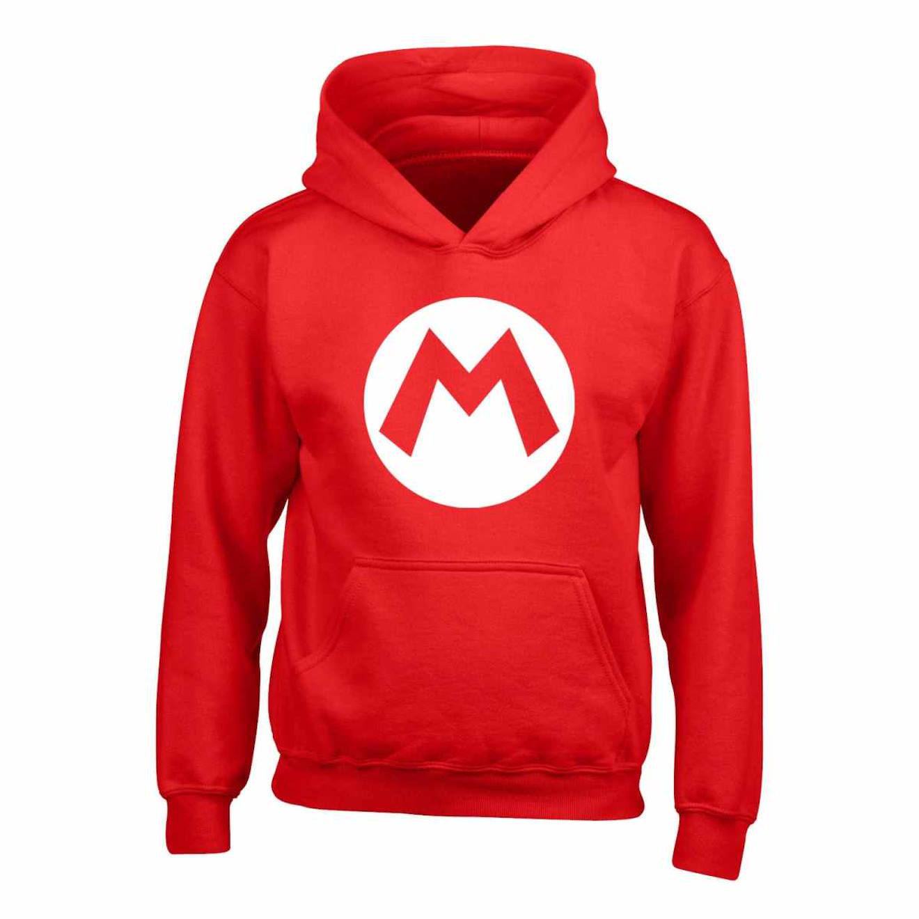 Sweat À Capuche Coton Super Mario Mario Badge Rouge