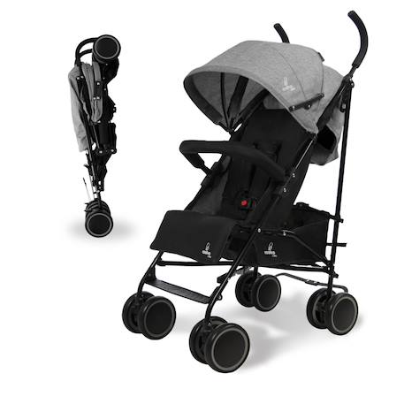 Asalvo - Poussette Ultra Légère Tokio Compacte, Pliable & Confortable Gris