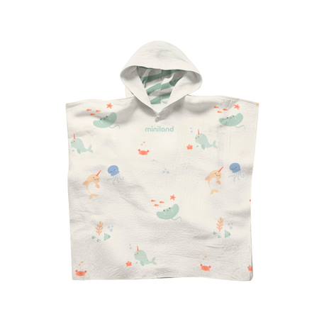 Fille-Peignoir de bain-Poncho en mousseline pour bébé