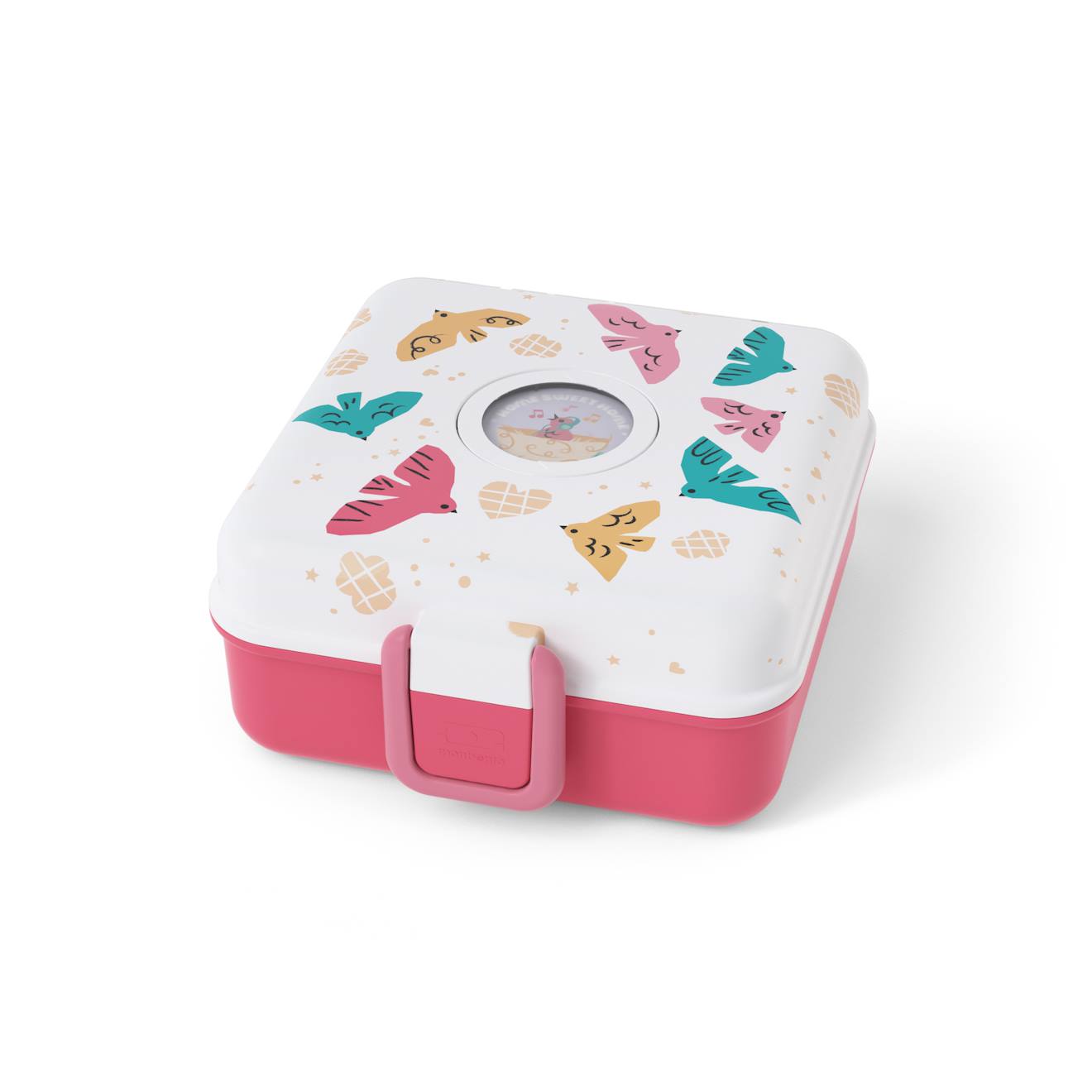 Boite À Sandwich Et Goûter 850ml Snacky Rose Birds