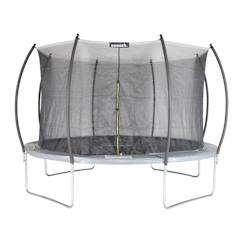 Jouet-Trampoline rond ø 370cm gris avec filet intérieur - saturne inner – trampoline 3,7m 370 cm