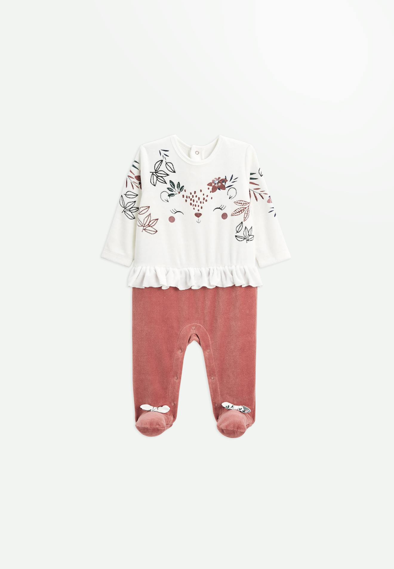 Pyjama Bébé En Velours Trinidad Rose