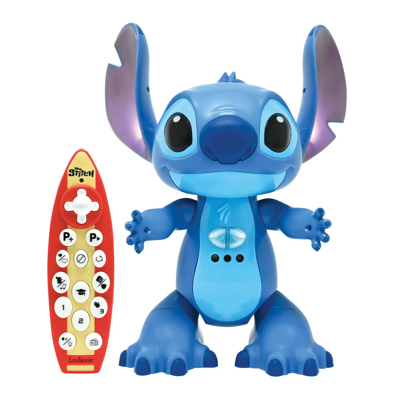 Robot Interactif Télécommandé Stitch - Bilingue Français Anglais, Contrôle Gestuel, Programmable Bleu