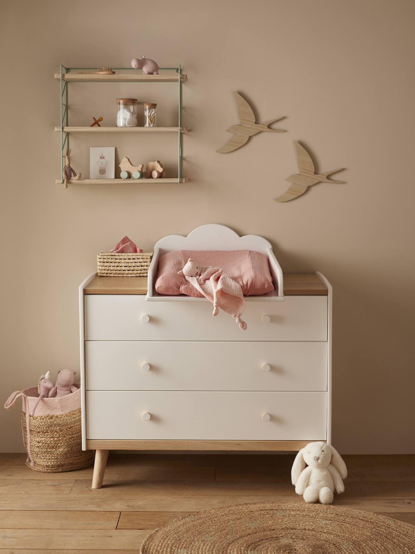 Commode avec poignées personnalisables LIGNE CONFETTI blanc