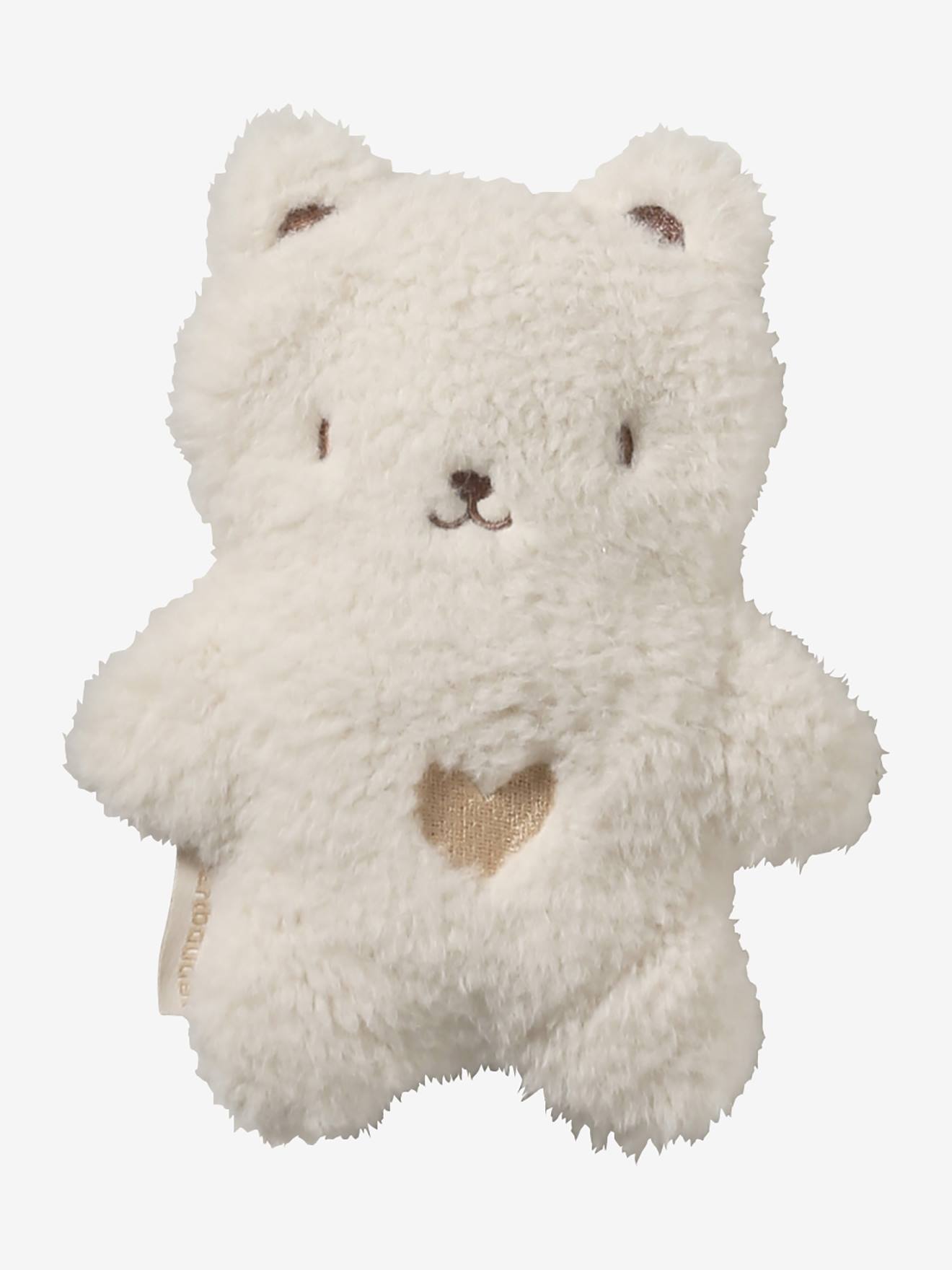 Peluche bouillotte ours blanc (Vertbaudet) - Image 1