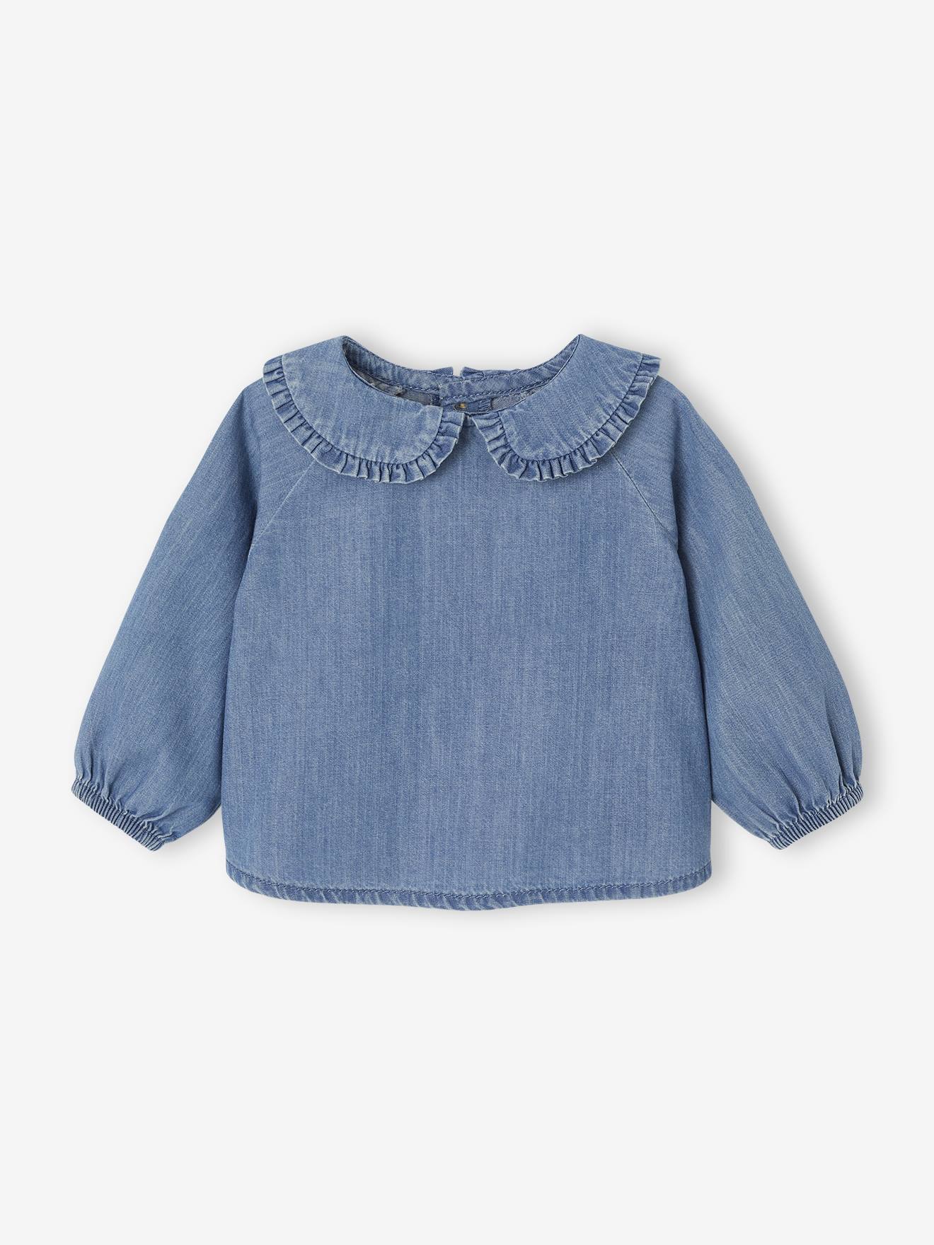 Blouse naissance en denim stone