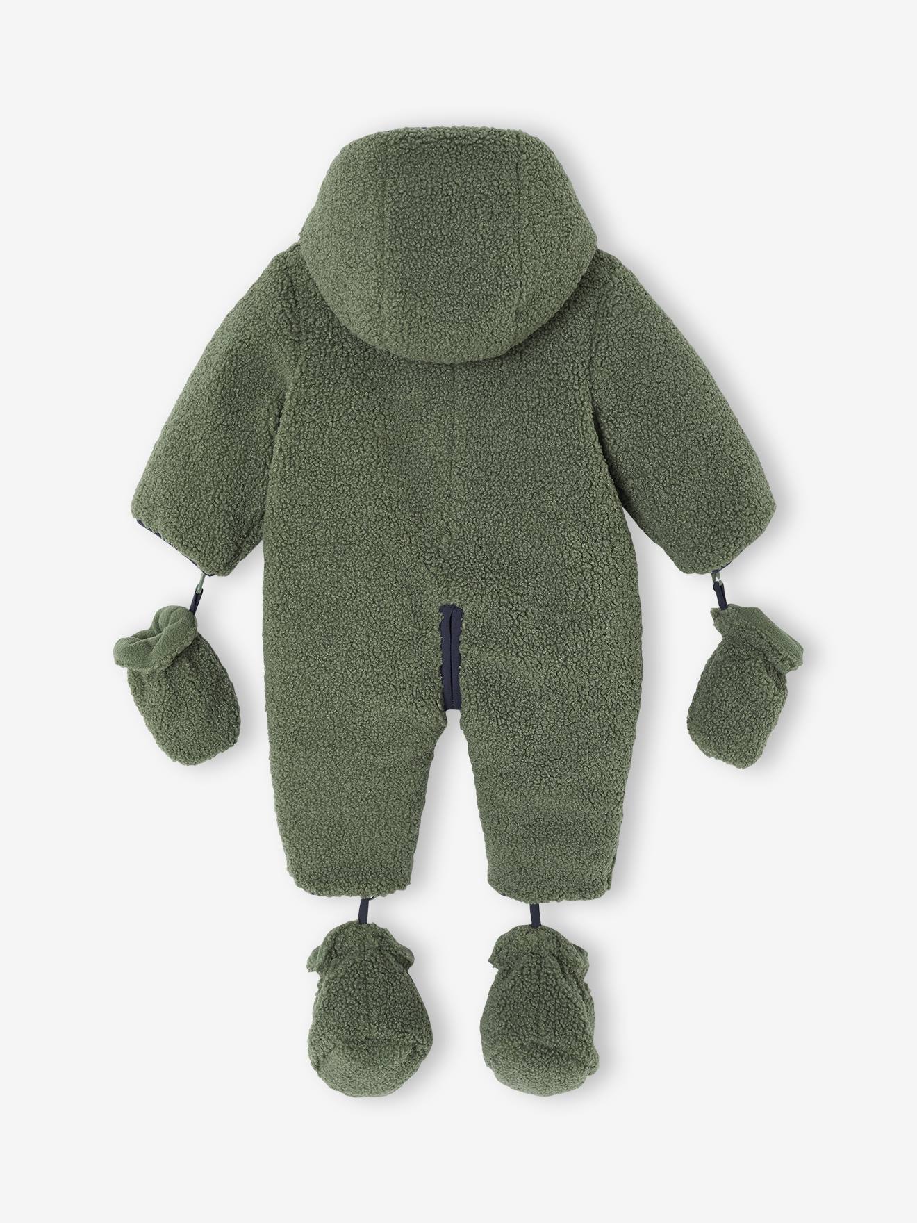 Combipilote naissance en sherpa kaki (Vertbaudet) - Image 1