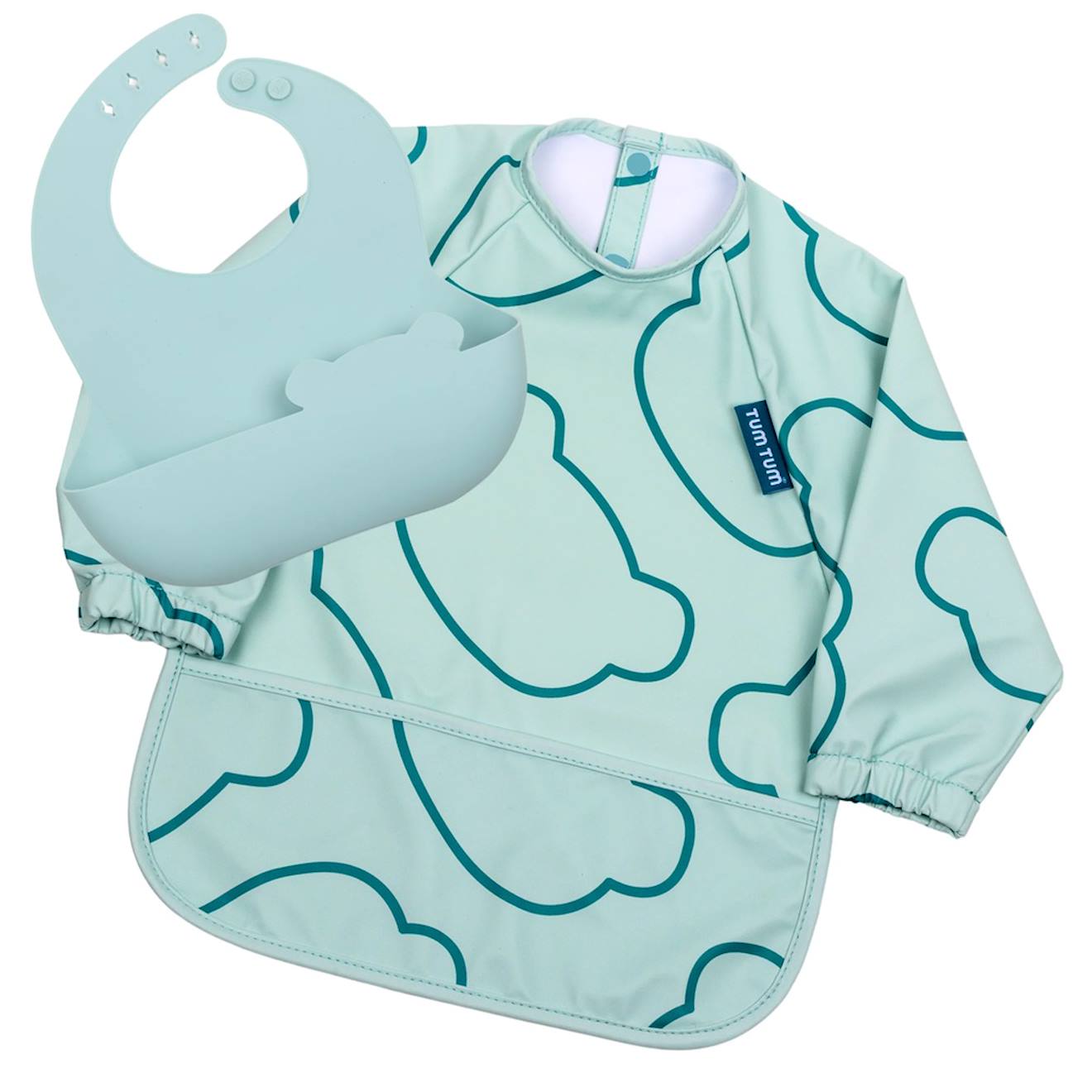 Coffret Bavoirs 2 En 1 Bleu