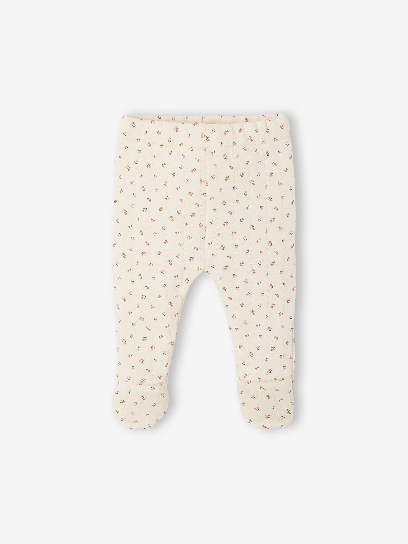 Ensemble matelassé gilet + pantalon à pieds entièrement imprimé rose (Vertbaudet) - Image 2