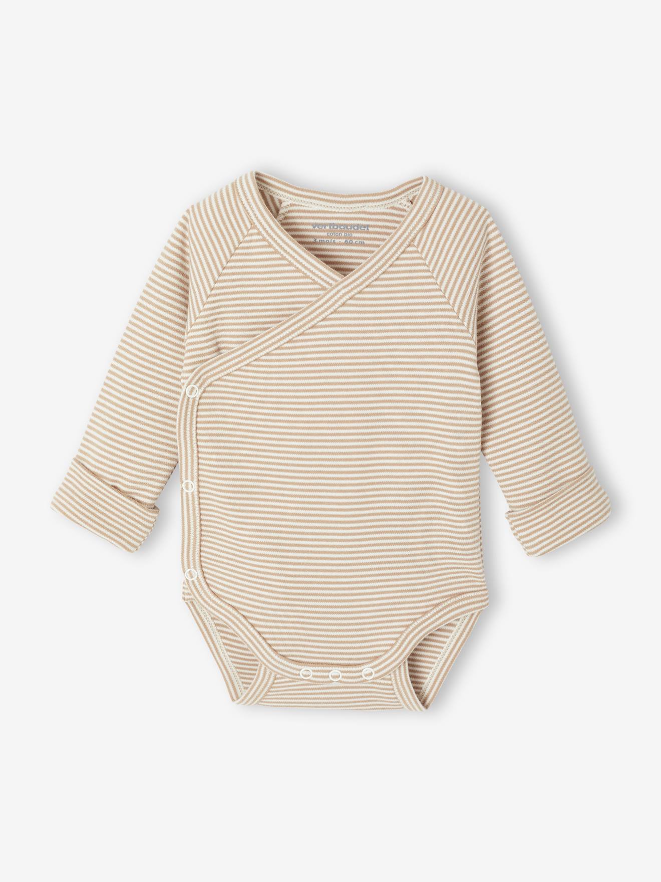 Ensemble naissance évolutif 4 pièces body + legging + bavoir + doudou écru (Vertbaudet) - Image 1