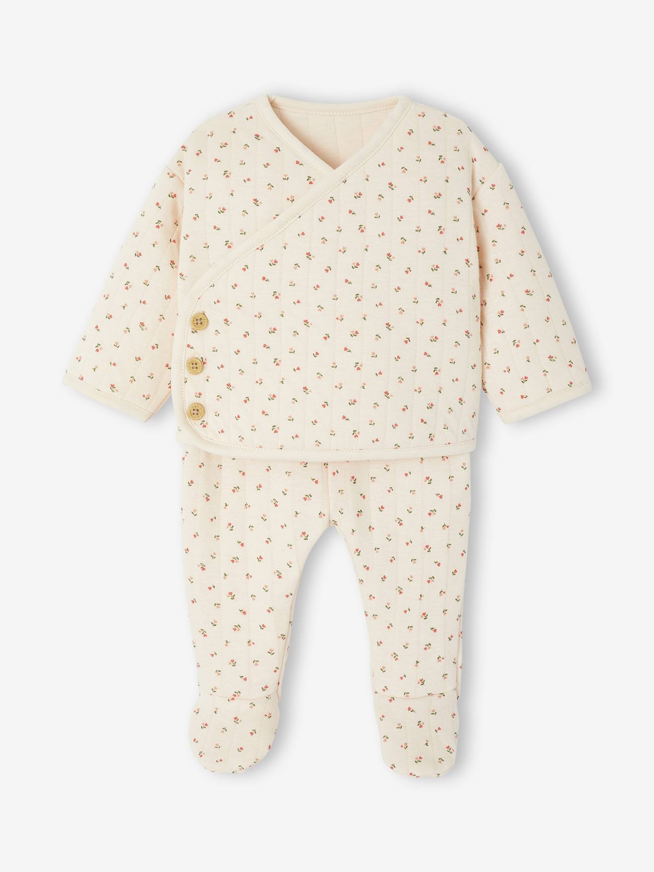 Ensemble matelass gilet pantalon pieds entirement imprim rose 28 €