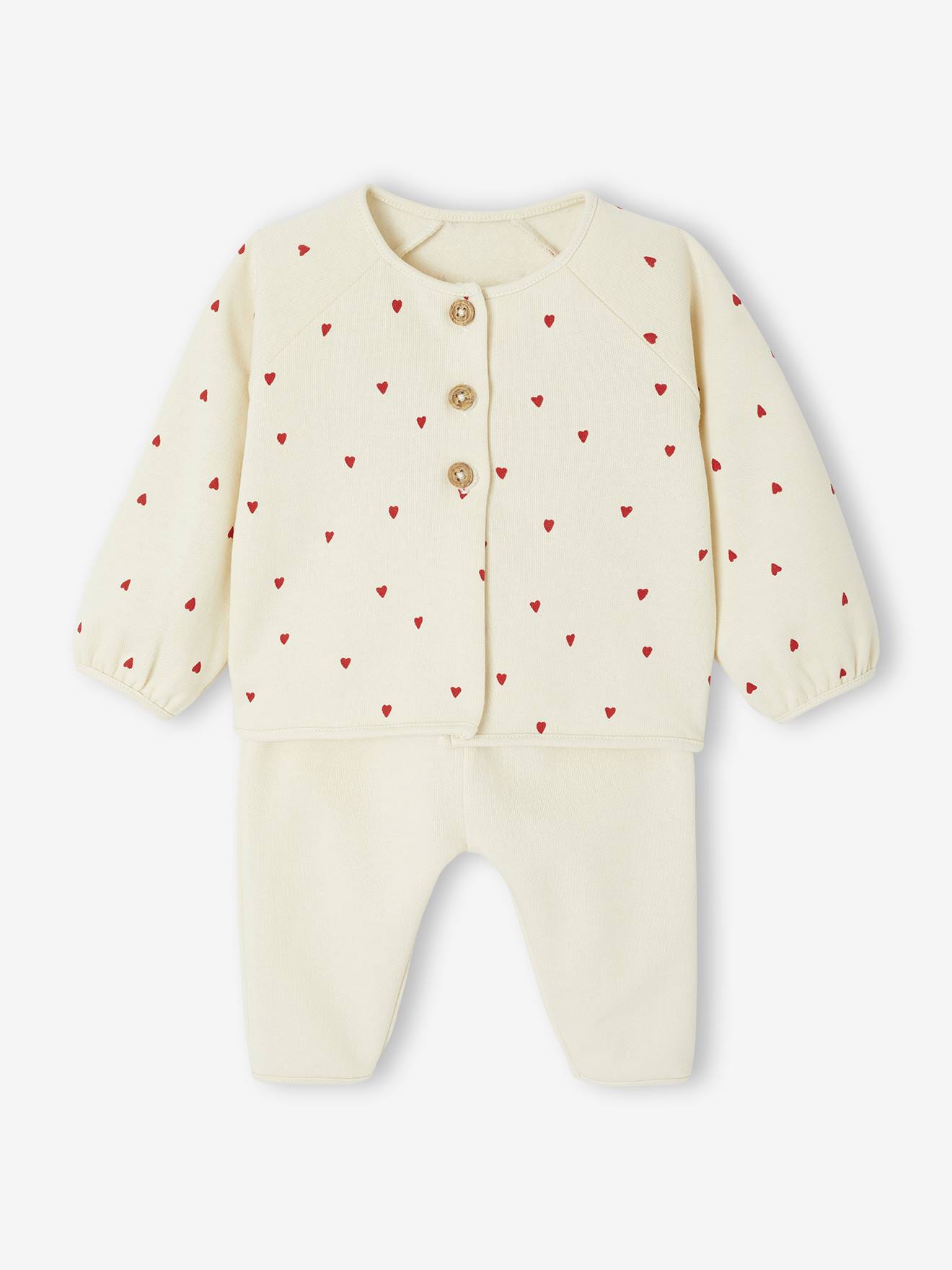 Ensemble naissance molletonn gilet pantalon cru 21 €