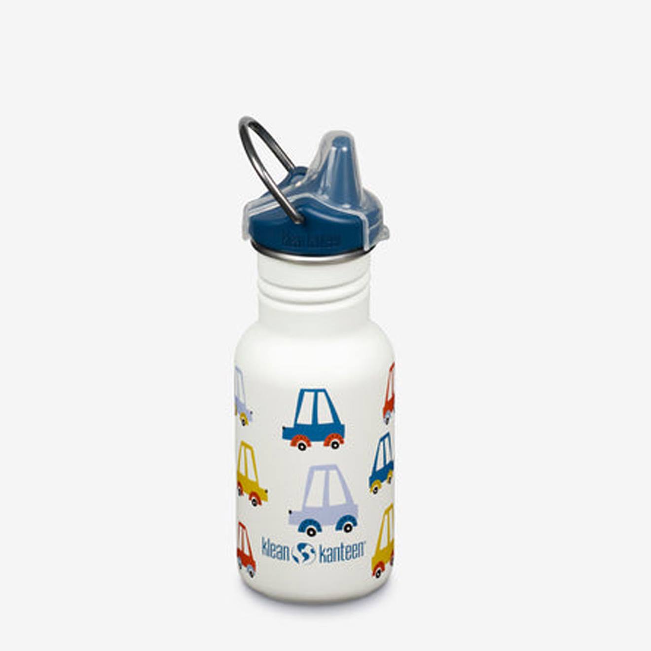 Gourde Inox 355 Ml Bouchon Sippy Cars Blanc